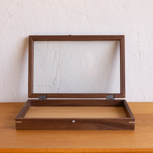 木製アクセサリーケース 仕切りなし ウォルナット＊受注製作品＊（小物