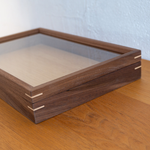 木製アクセサリーケース 仕切りなし ウォルナット＊受注製作品