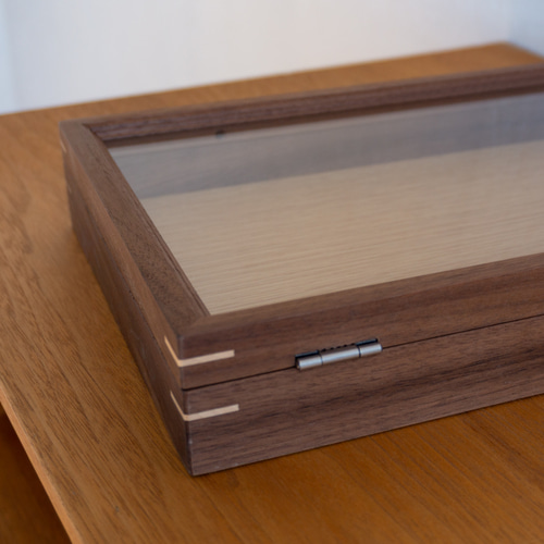 木製アクセサリーケース 仕切りなし ウォルナット＊受注製作品＊（小物