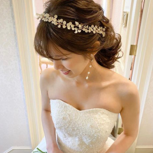 小花 カチューシャ 花嫁 小枝 ゴールド リーフ 結婚式 小花 カチューシャ 花嫁 小枝 ゴールド リーフ 結婚式