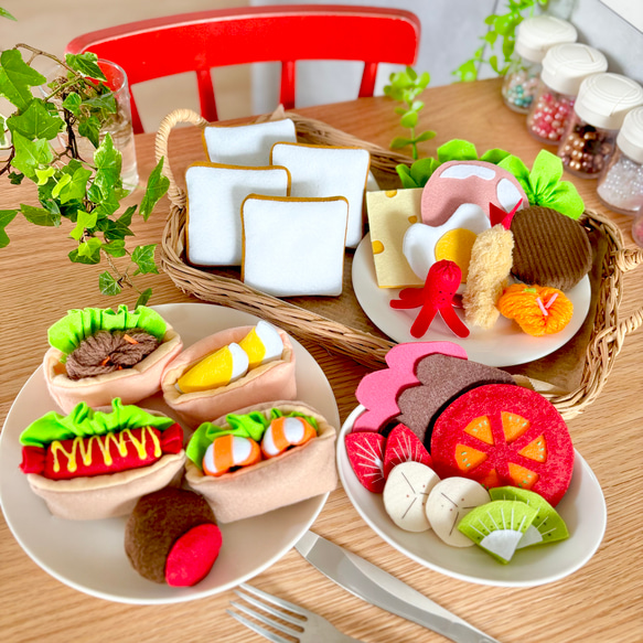 うちの子天才っ⭐︎作ってあそぼう♪フェルトのサンドイッチ&ホット