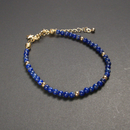 ラピスラズリのワイヤーブレスレット #76 ブレスレット monri 通販