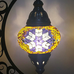 トルコモザイクランプ ムーンスタンド M（オリジナルデザインガラス