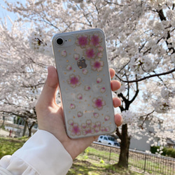 《iPhone全機種対応》舞い散る桜のiPhoneケース(スマホケース)〈花柄〉クリアケース さくら 3枚目の画像