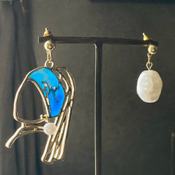 再販✖️10  ルノワール　イロアソビ　真珠の耳飾りをつけた少女　ピアス　イヤリング 5枚目の画像