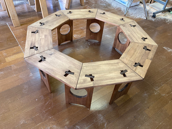 オクタゴンテーブルセット　8角形テーブル　テントテーブル　 3枚目の画像