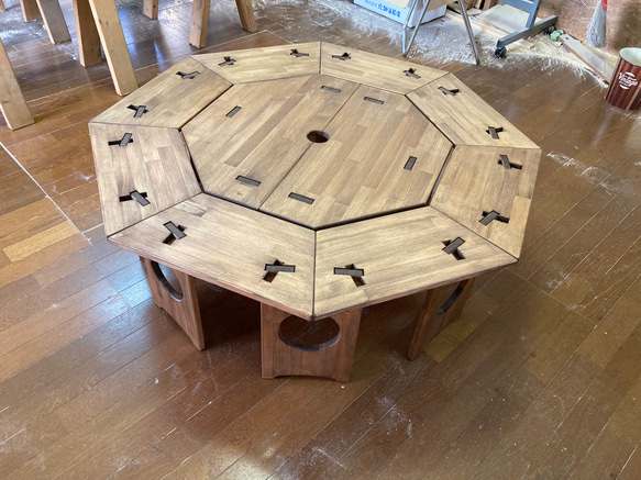 オクタゴンテーブルセット　8角形テーブル　テントテーブル　 2枚目の画像