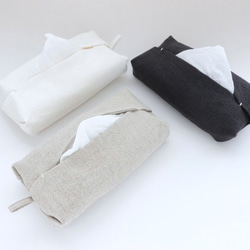 リネンのティッシュカバー（キナリ） 10枚目の画像