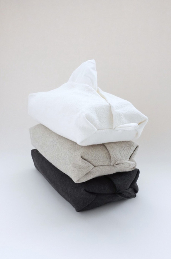 リネンのティッシュカバー（キナリ） 11枚目の画像