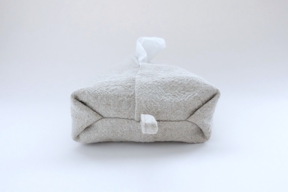 リネンのティッシュカバー（キナリ） 4枚目の画像