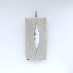 リネンのティッシュカバー（キナリ） 5枚目の画像