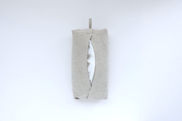 リネンのティッシュカバー（キナリ） 5枚目の画像