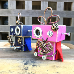 ロボット招き猫 スチームパンク（オーブン樹脂粘土・羊毛フェルト製