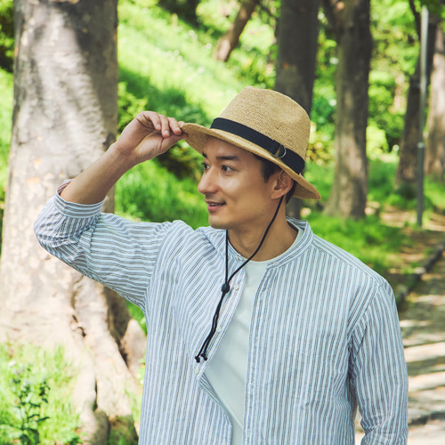 ベイリー Bailey 中折れ つば広 麦わら帽子 アウトドア 59cm [UK-H098