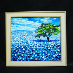 油絵 油彩 油彩画 絵 絵画　【お月見のススキ】 9bc9c1ddb21361d20b210e48311575