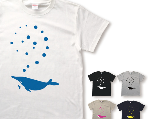 ぷくぷくクジラのTシャツ Tシャツ MOMONO 通販 11034504｜Creema(クリーマ)
