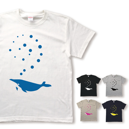 ぷくぷくクジラのTシャツ Tシャツ MOMONO 通販｜Creema(クリーマ) 11034504 