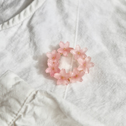 サークルブローチ•ふんわりピンクの桜 5枚目の画像