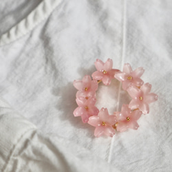 サークルブローチ•ふんわりピンクの桜 8枚目の画像