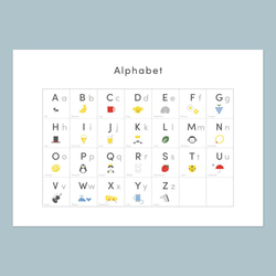 シンプルABC　アルファベット表 1枚目の画像