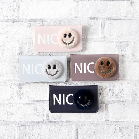 全機種対応 スマホケース 手帳型ケース ベルト無し ニコちゃん