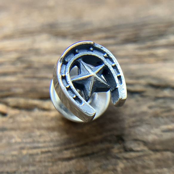 馬蹄 ピアス/ホースシュー メンズピアス/シルバー925 片耳用/セカンド