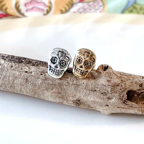メキシカンスカル カラベラ風スカル ドクロ ガイコツ ボディピアス 14G