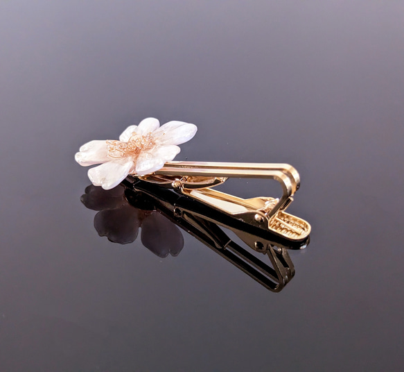 【受注制作】Everpink Sakura. 本物のお花　厳選した桜だけで仕上げるネクタイピン/タイピン　メンズ 3枚目の画像