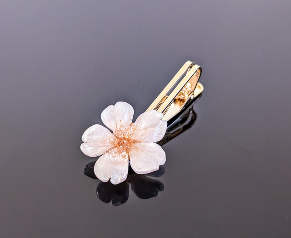 【受注制作】Everpink Sakura. 本物のお花　厳選した桜だけで仕上げるネクタイピン/タイピン　メンズ 4枚目の画像