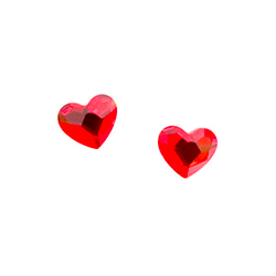 【スワロフスキー　classy heart 　ハート　 赤のピアス】10mm  バレンタイン　ハート 2枚目の画像