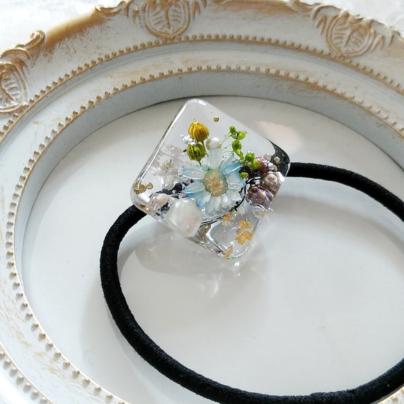 レジンヘアゴム　ポニーフック　ドライフラワー　No.79 レジンヘアゴム ポニーフック ドライフラワー No.79 【公式通販】