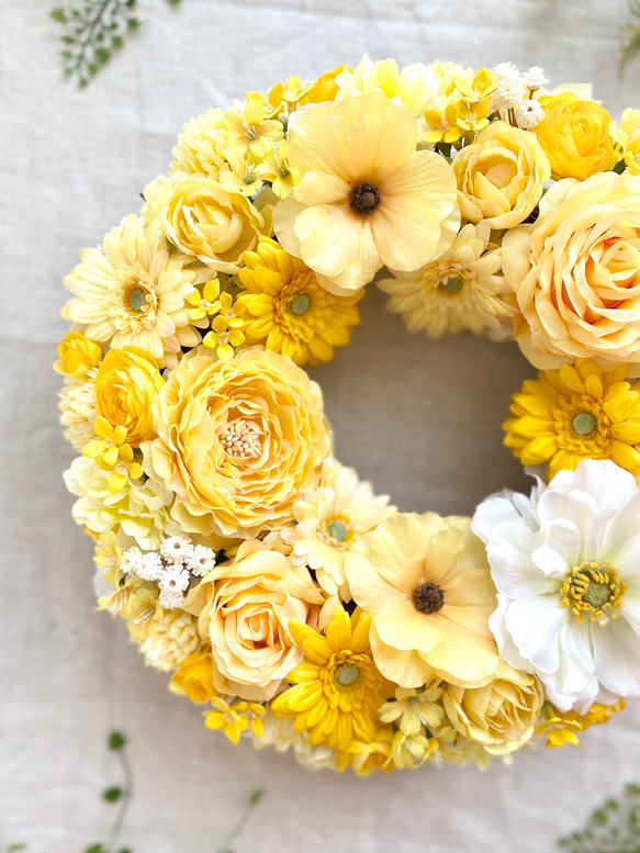 Happy yellow wreathe 　 ＊35cm＊ 2枚目の画像