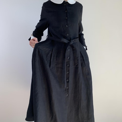 前開き2way・ベルトつきワンピース(black) 15枚目の画像