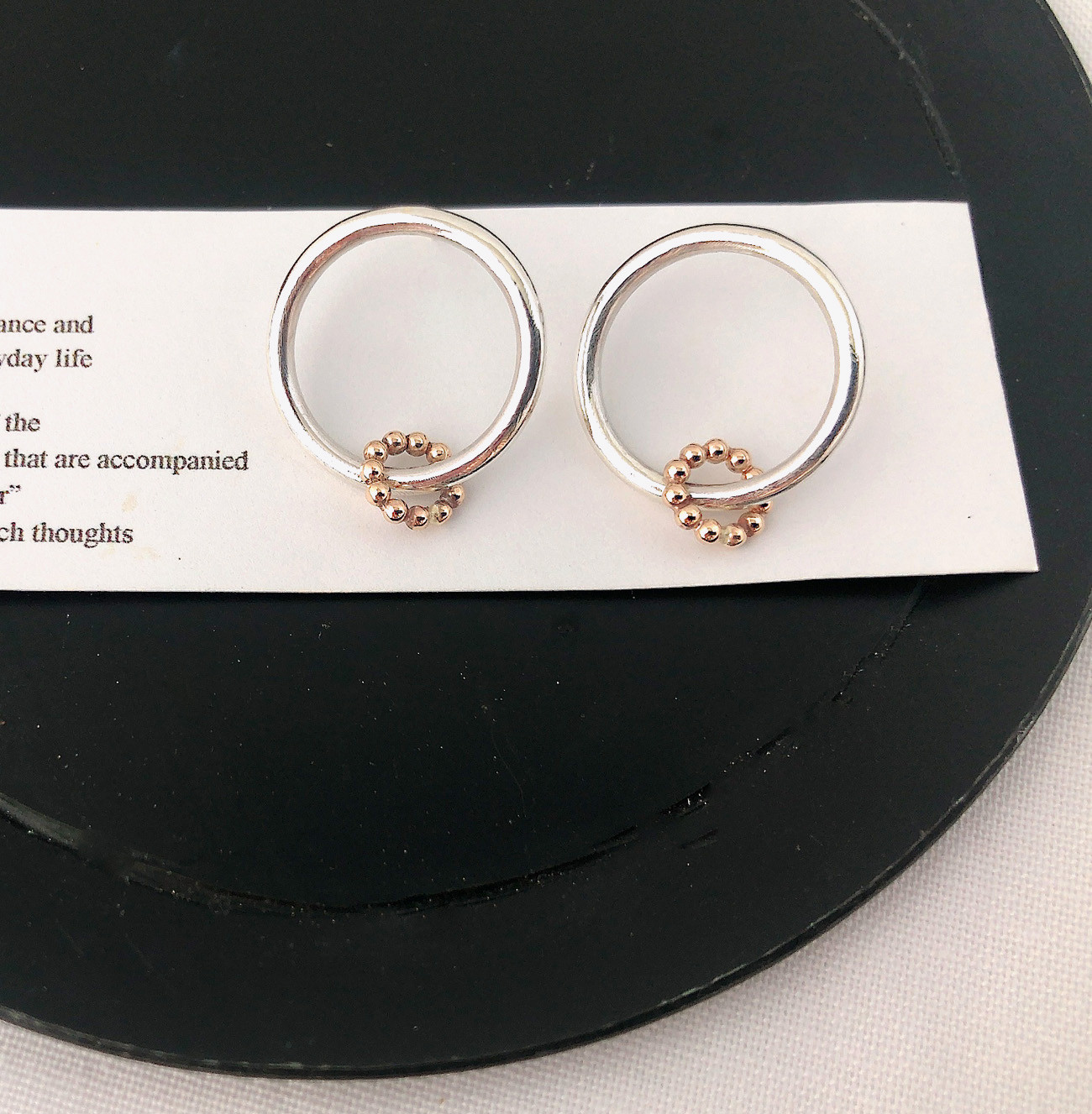 ピアスシルバー【gallero】silver×14kgf　バイカラー