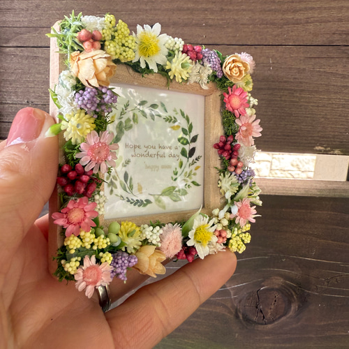 新作》 『まるでフラワーリースのようなフォトフレームmini