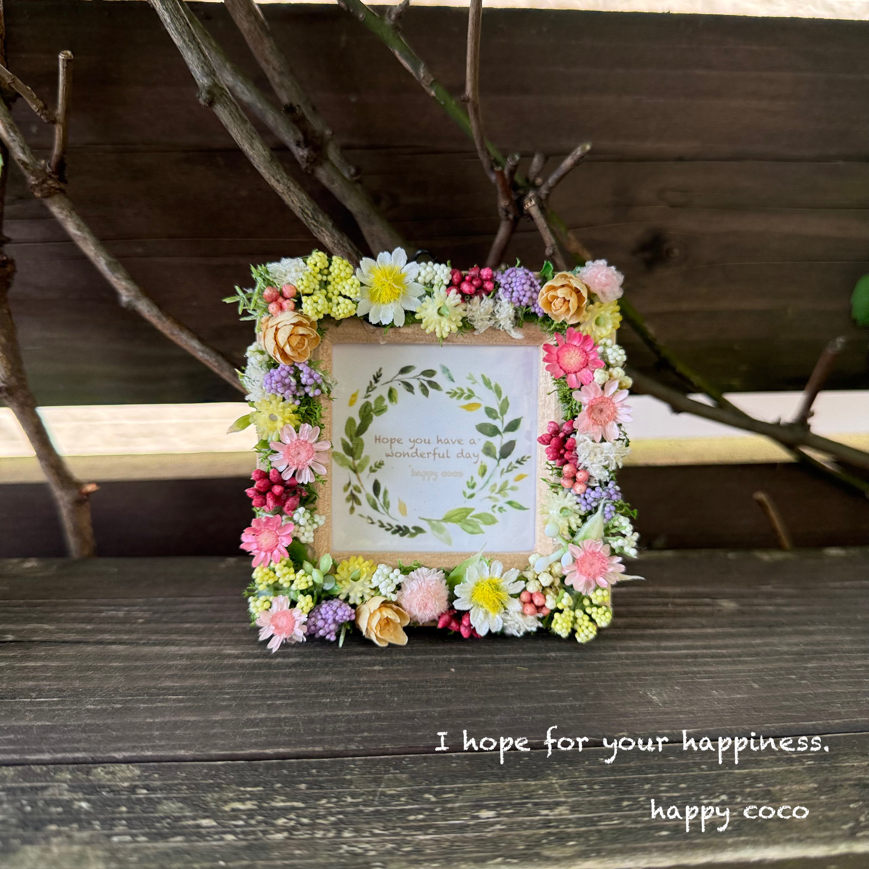 ウェディング フォトブース  フラワーリース 結婚式プチプラDIY】ウェディングフォトを華やかに♪大きな