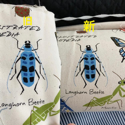 サイズが選べる巾着袋（大）昆虫図鑑　[受注製作] 5枚目の画像
