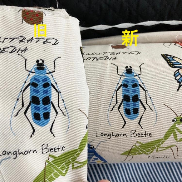 サイズが選べる巾着袋（大）昆虫図鑑　[受注製作] 5枚目の画像