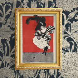 NO.9】ネズミにびっくりする女性アートポスター☆ヴィンテージおしゃれ