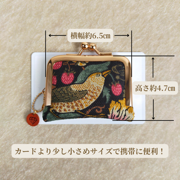 《特集掲載》【鳥さんブラック】全４色　アクセサリーケース携帯用（小）〔多機能ミニマム〕〈セミオーダーメイド〉 8枚目の画像