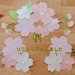 壁面飾り【桜】春　3月　4月　 1枚目の画像