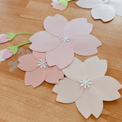 壁面飾り【桜】春 3月 4月 切り絵 とことこ♪ 通販 11056539