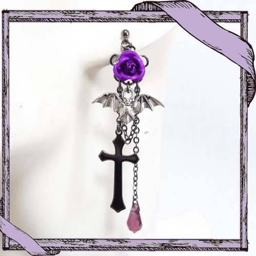 ゴシック・パンク・ゴスロリヴィジュアル系薔薇＆コウモリ＆十字架の