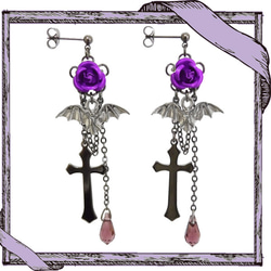 ゴシック・パンク・ゴスロリヴィジュアル系薔薇＆コウモリ＆十字架の