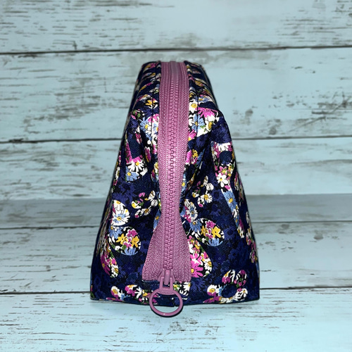 受注製作】アロマポーチ ワイヤー口金ポーチ リバティ帆布 アロマ