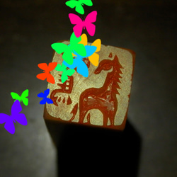 馬　ウマのはんこ　石のはんこ　篆刻　干支　午　他の動物 3枚目の画像