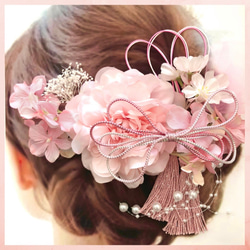 特集掲載】大人気♡桜 ピンク 和装 成人式用髪飾り 振袖 着物 袴 色打