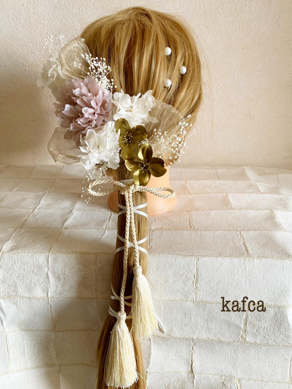 ローポニーテール シリーズ  3 ★結婚式 成人式 ウェディング ヘッドドレス 髪飾り
