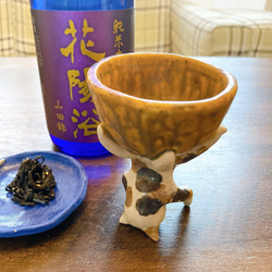 【贈送貓陶器】貓又倒立支撐酒杯狀飲料 妖怪陶器 第3張的照片