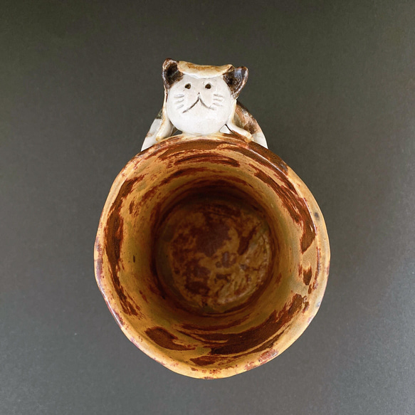 [作為禮物的貓陶器] Nekomata 茶杯（馬克杯）妖怪陶器 第5張的照片